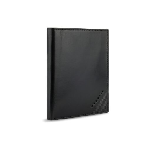 Bugatti Nobile Vertical Wallet With Flap RFID Pánska kožená peňaženka 49125501 čierna