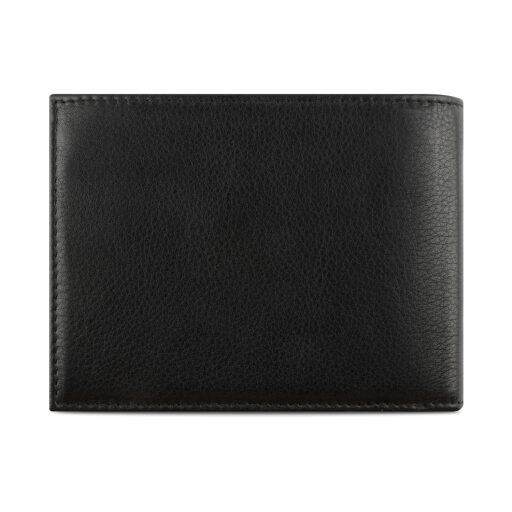 Pánska kožená RFID peňaženka Bugatti Nome Horizontal Wallet With Flap & Zip 49160901 čierna - zadná strana