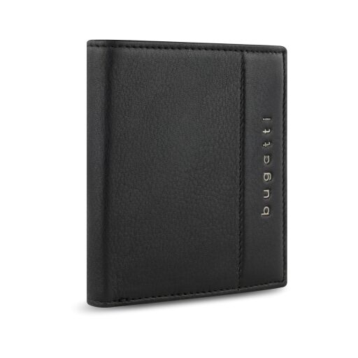 Bugatti Pánska kožená peňaženka RFID Nome Small Vertical Wallet 49160401 čierna