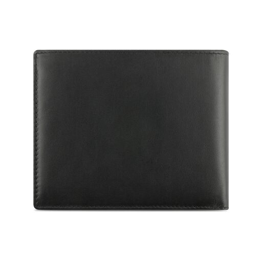 Pánska kožená peňaženka Bugatti Super Slim Horizontal Classic Horizontal Wallet With Flap 49190201 čierna - zadná strana