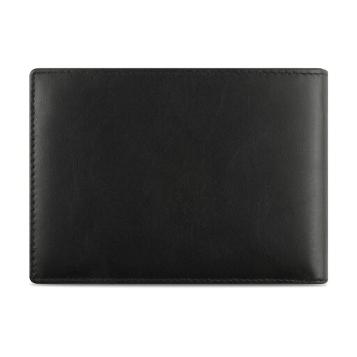Bugatti Pánska kožená peňaženka Super Slim Wallet With Flap RFID 49190301 čierna - zadná strana