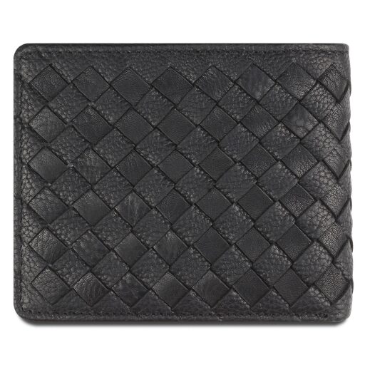 Bugatti Pánska kožená peňaženka Woven 49611501 čierna