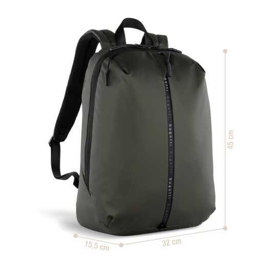 Športový batoh na notebook Bugatti Blanc Delight 49660084 olivovo zelený - rozmery batohu