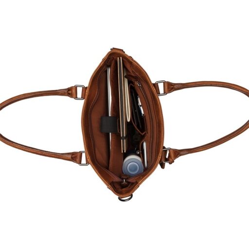 BURKELY Kožená shopper kabelka Antique Avery 8005217.56.24 koňaková vnútorné usporiadanie