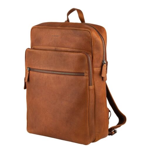 BURKELY Kožený batoh na notebook Antique Avery 8005364.56.24 koňak