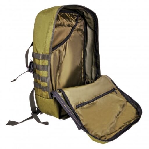 CabinZero Palubný batoh Military Green 44L cz091403 zelený - otvorený