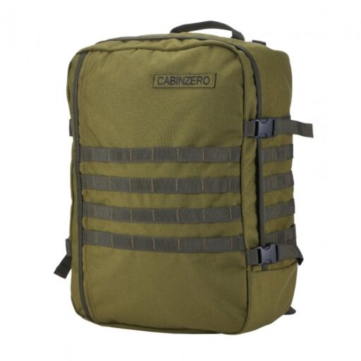 CabinZero Palubný batoh Military Green 44L cz091403 zelený - predná strana
