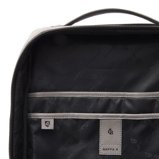 Castelijn & Beerens Elegantný kožený batoh na notebook Victor 409576 GS šedý