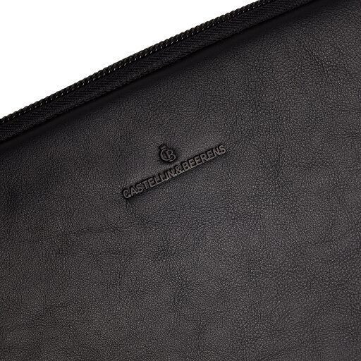 Castelijn & Beerens Kožené puzdro na notebook 15,6" Mike 409249 ZW čierne