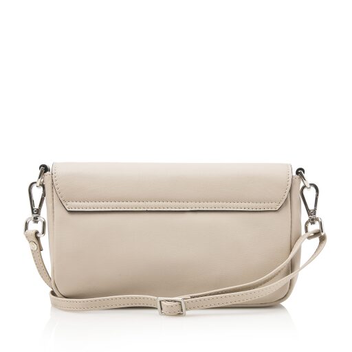 Dámska kožená kabelka s klopou Castelijn & Beerens Babette Nappa Clutch 219810 béžová - zadná strana