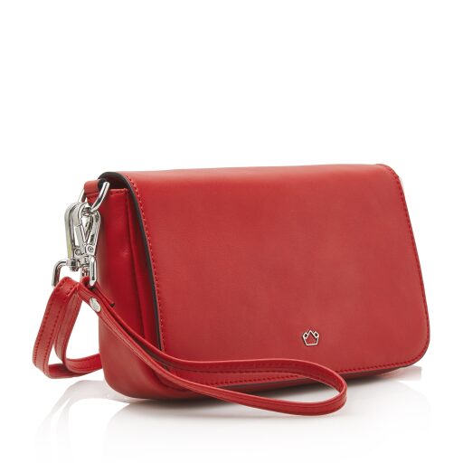 Castelijn & Beerens Dámska kožená RFID kabelka Babette Nappa Clutch 219810 červená - pohľad zo strany