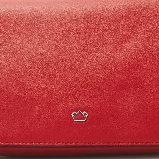 Castelijn & Beerens Babette Nappa Clutch 219810 červená - detail loga korunka