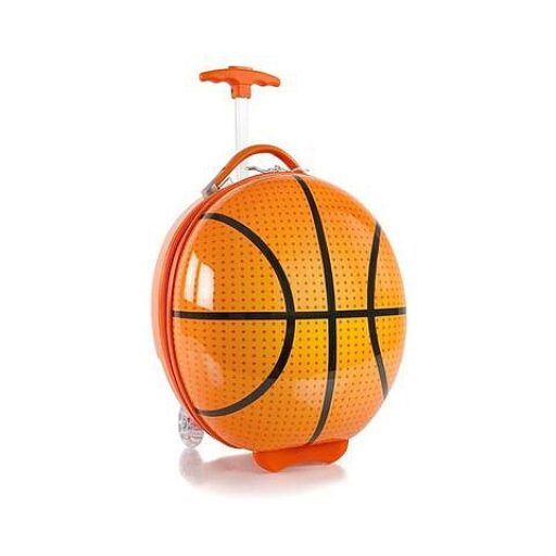 Heys Detský škrupinový kufor na kolieskach Kids Sports Luggage Basketball 13092-3802-00 oranžová/čierna