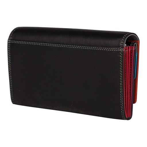 Dámska kožená peňaženka PATCHI WALLET RFID 3001036.61.10 čierna / multicolor - zadná strana