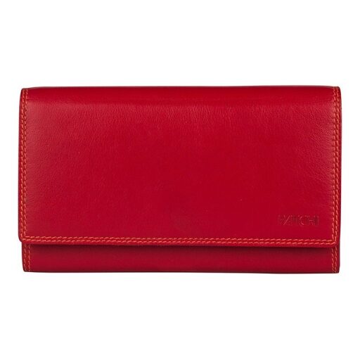 Dámska kožená peňaženka PATCHI WALLET RFID 3001036.61.55 červená / multicolor - predná strana