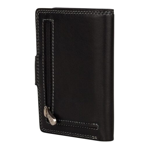 RFID Kožená mini peňaženka BURKELY PATCHI 3001022.61.10 čierna / multicolor