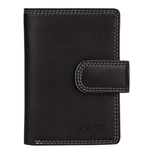 Patchi Kožená mini peňaženka RFID 3001022.61.10 čierna / multicolor