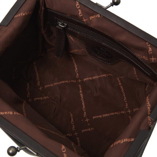 The Chesterfield Brand Dámska kožená kabelka doctor's bag Chili C48.126901 hnedá - vnútorný priestor kabelky