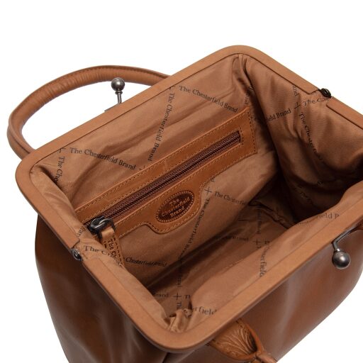 The Chesterfield Brand Dámska kožená kabelka doctor's bag Chili C48.126931 koňaková - vnútorný priestor kabelky