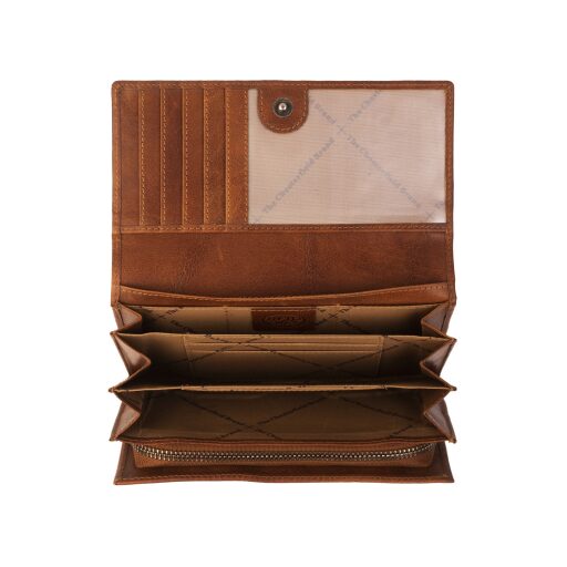The Chesterfield Brand Dámska kožená peňaženka Hampton C08.037331 koňaková vnútorné členenie