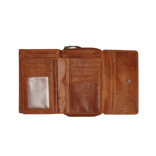 The Chesterfield Brand Dámska kožená peňaženka RFID Rhodos C08.044531 koňaková vnútorné priečinky
