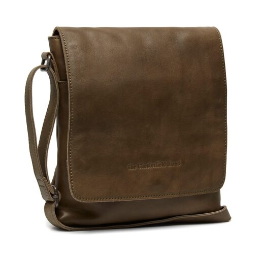 The Chesterfield Brand Dámska kožená taška cez rameno Duncan C48.126402 olivovo zelená