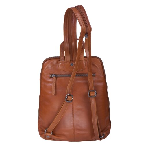 Dámsky kožený batoh do mesta The Chesterfield Brand Amanda C58.014731 koňak chrbtové popruhy
