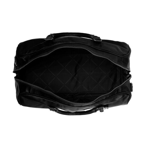 The Chesterfield Brand Kožená cestovná taška - weekender C20.000400 William čierna priehradky