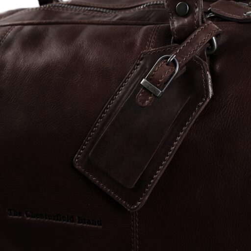 The Chesterfield Brand Kožená cestovná taška - weekender C20.000401 William hnedá logo