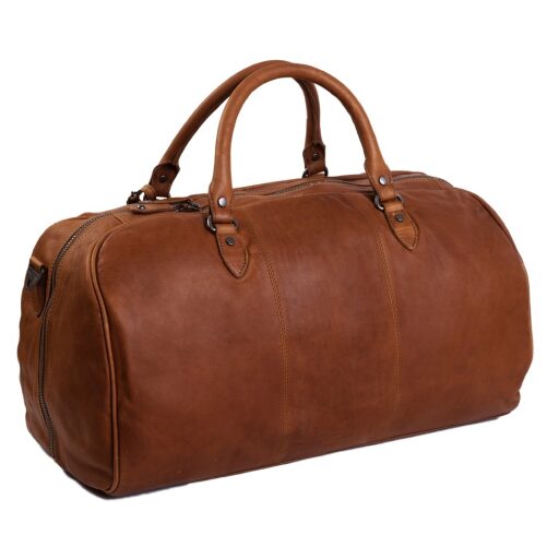 The Chesterfield Brand Kožená cestovná taška - weekender C20.000431 William koňak bočný pohľad