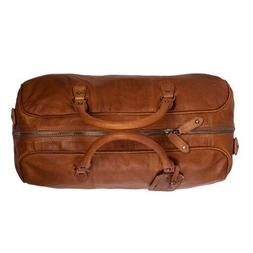 The Chesterfield Brand Kožená cestovná taška - weekender C20.000431 William koňak horný pohľad
