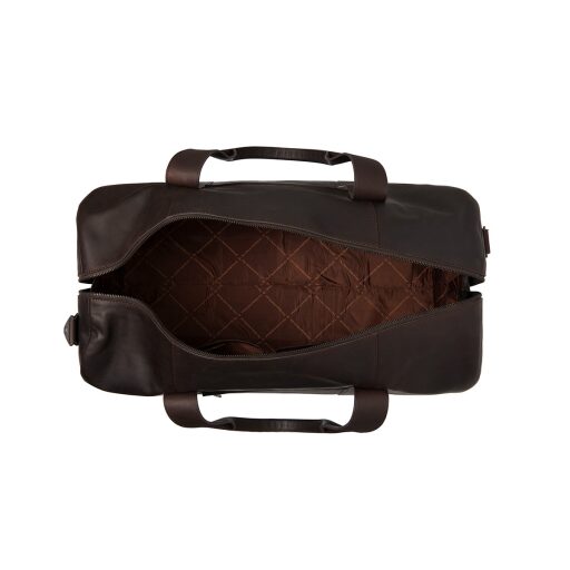 The Chesterfield Brand Kožená cestovná taška / weekender Hudson C20.004501 hnedá otvorená