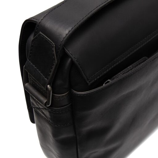 Kožená crossbody taška na notebook The Chesterfield Brand Richard čierna C48.055200 detail