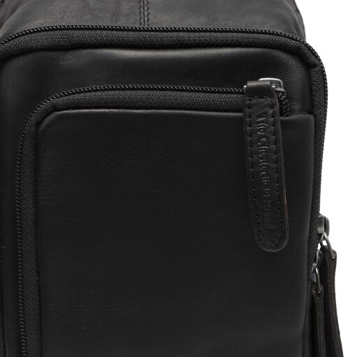 The Chesterfield Brand Kožená crossbody taška Riga C58.028400 čierna detail