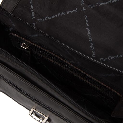 Dámska kožená kabelka The Chesterfield Brand Lucca C48.127000 čierna - otvorená