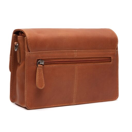 Dámska kožená kabelka do ruky aj na rameno The Chesterfield Brand Lucca C48.127031 koňaková - zadná strana