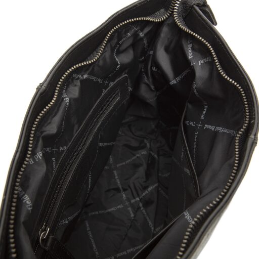 The Chesterfield Brand Kožená kabelka cez rameno Amelia C48.046800 čierna priehradky