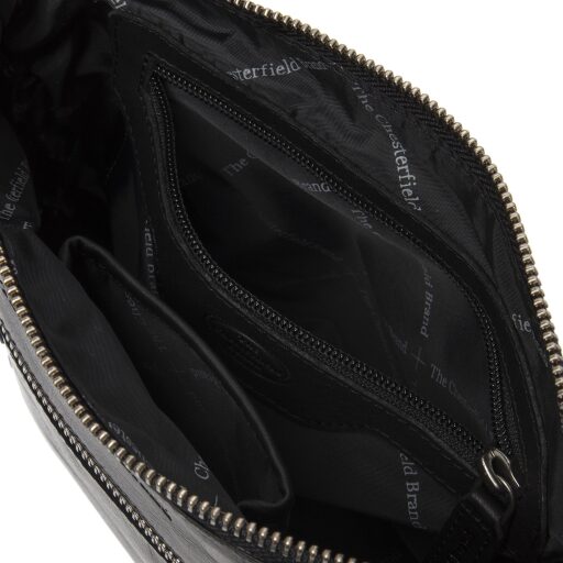 The Chesterfield Brand Kožená kabelka cez plece / crossbody Faro C48.122800 čierna
