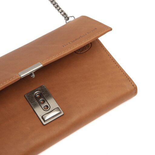 The Chesterfield Brand Kožená kasírka RFID Bora C08.046231 koňaková polohovací zámok