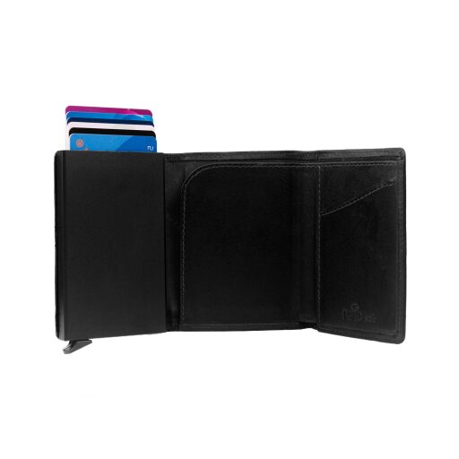Kožená peňaženka - puzdro na karty RFID C08.038000 Lancaster Chesterfield Brand čierne