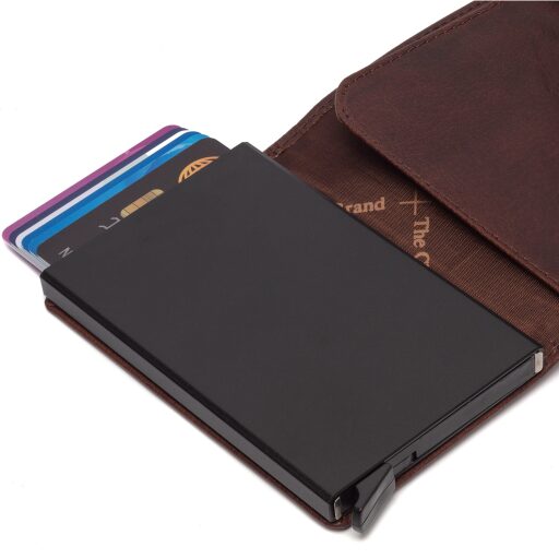 The Chesterfield Brand Kožená peňaženka - puzdro na karty RFID C08.044101 Paris hnedá