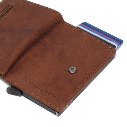 The Chesterfield Brand Kožená peňaženka - puzdro na karty RFID C08.044231 Prague koňak