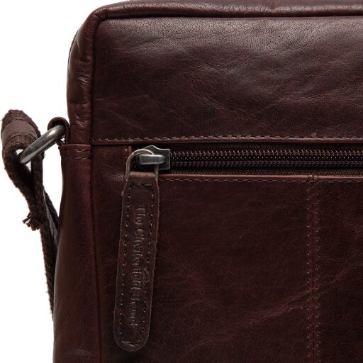 Kožená taška cez rameno The Chesterfield Brand Arenas C48.127201 hnedá - priehradka na zips