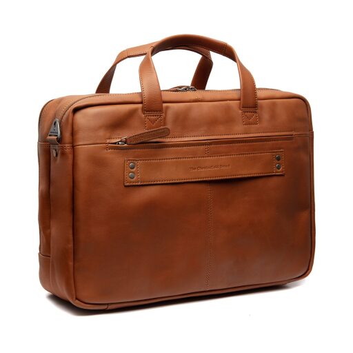 The Chesterfield Brand Kožená taška na notebook 17" Ryan koňaková C40.101531 - zadná strana tašky