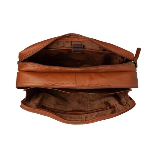 The Chesterfield Brand Kožená taška na notebook 17" C40.101531 Ryan koňaková - vnútorné priehradky