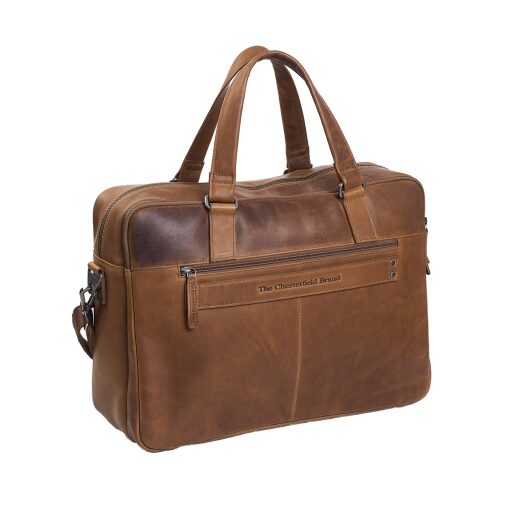 The Chesterfield Brand Kožená taška na notebook 17" C40.103431 Misha koňak zadná strana
