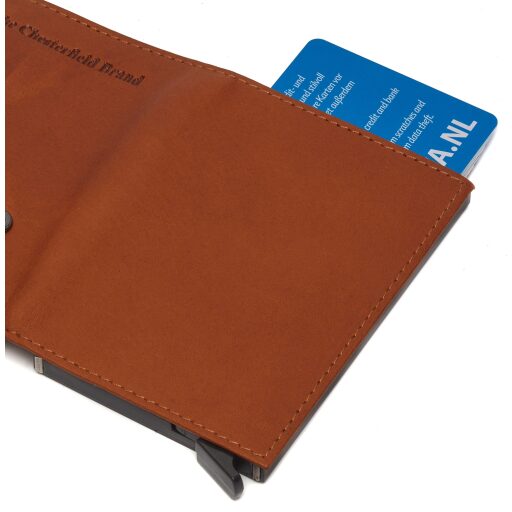 The Chesterfield Brand Malá kožená peňaženka - puzdro na karty RFID C08.045631 Frankfurt koňak
