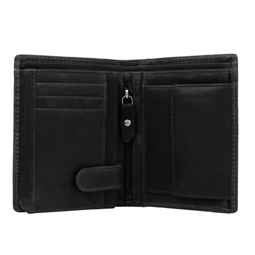 Pánska kožená peňaženka na výšku The Chesterfield Brand RFID Ethel C08.040200 čierna vnútro