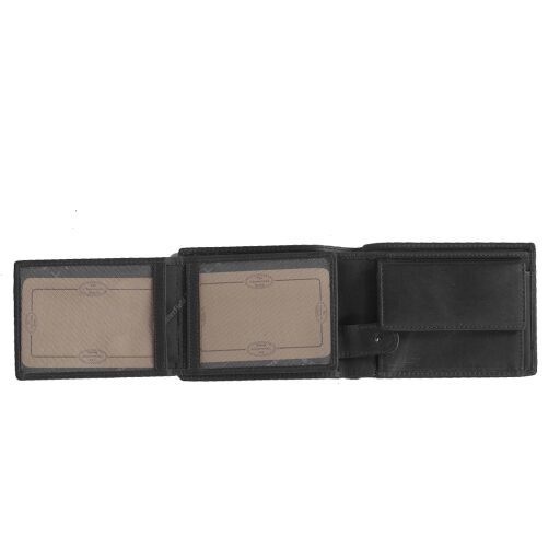 The Chesterfield Brand pánska kožená peňaženka C08.040600 Marvin čierna otvorená