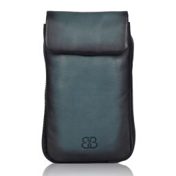 Bellicci Kožená kabelka na mobil KIA modrá BEKI-42/150 BLAU - predná strana taštičky